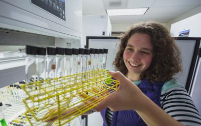 Hannah Reich, a graduate student in Todd LaJeunesse's lab.