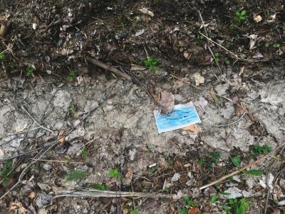 mask on ground