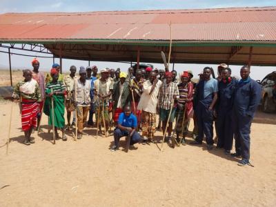 a group of pastoralists pose for photo in Kenya