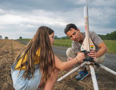 Randy McEntaffer at the 2023 rise rocket launch event