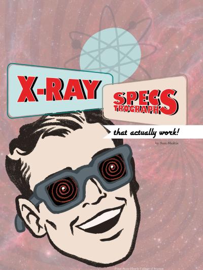 illustration of man wearing x-ray glasses