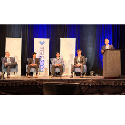 Tony Bifano, Vishnu Venugopal, Javier Pozo, Zach Walnock and Daren Coudriet on stage during TGIF 2024