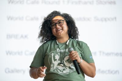 Sebanti CChattopadhyay helped moderate and lead the World Café.