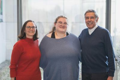 Carlos and Donna Alves with scholarship-awardee Abigail Littlefield