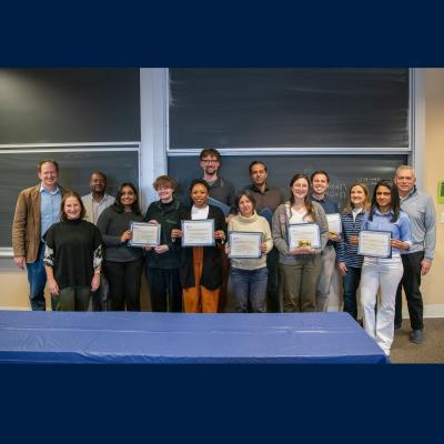 Group of award winners at the Dean's Climate and Diversity Award Reception.