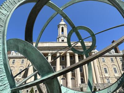 Old Main through sculpture