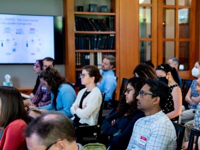 Group of attendees at the Neuroscience Institute's Seminar Series. 