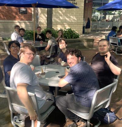 math students eat ice cream at Berkey Creamery 