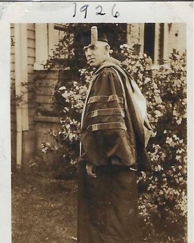 A photo of Marsh White from 1926 during his graduation.