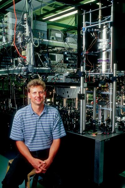 Credit: James Collins Kurt Gibble pictured with an atomic clock.
