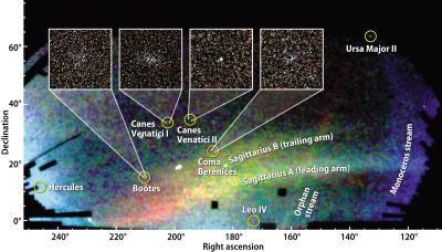 Researchers from the Sloan Digital Sky Survey (SDSS-II) announced the discovery of eight new dwarf galaxies, seven of them satellites orbiting the Milky Way. 
