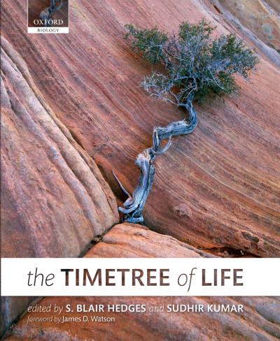 Cover of "The Timetree of Life" book by S. Blair Hedges and Sudhir Kumar.