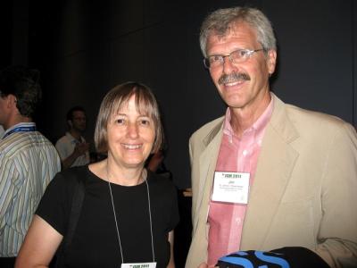 James Rosenberger at the NISS ceremony with Jessica Utts, a Penn State graduate from the Department of Statistics