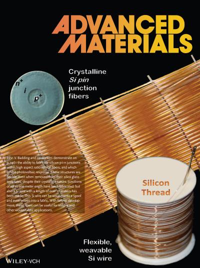 John Badding's research is featured on the cover of the journal Advanced Materials.