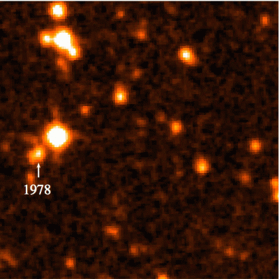 WISE J104915.57-531906 was discovered through its rapid motion across the sky, which is shown in these images taken between 1978 and 2010 by the Digitized Sky Survey, the Two Micron All-Sky Survey, and the WISE satellite. Credit: NASA/STScI/JPL/IPAC/University of Massachusetts