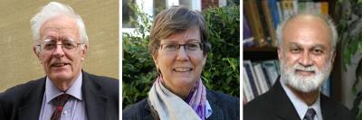 From left to right: Sir David R. Cox, Nancy Reid, and Vijay V. Raghavan