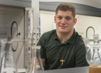 After two weeks of accolades, including three national awards and being a unanimous Consensus All-American, Penn State senior defensive end Carl Nassib will graduate with a biology degree on Saturday. Image: Patrick Mansell