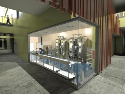 A rendering of the proposed Shared Fermentation Facility lab.
