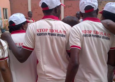 Response volunteers in Nigeria gather during the 2014 Ebola outbreak. A new study used models created during the 2014 outbreak to develop a new approach to information gathering that could save lives. Credit: CDC Global