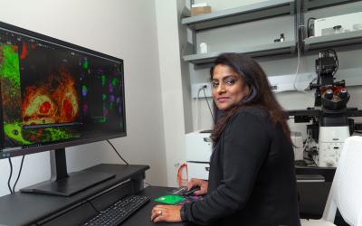 Joyce Jose in the laboratory.