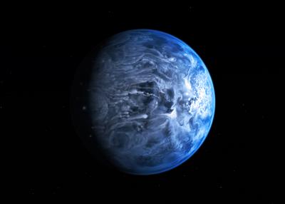 Artist's conception of a planet covered with a global ocean. A new study finds that these water worlds could maintain stable climates and perhaps sustain life. Credit: ESO/M. Kornmesser.