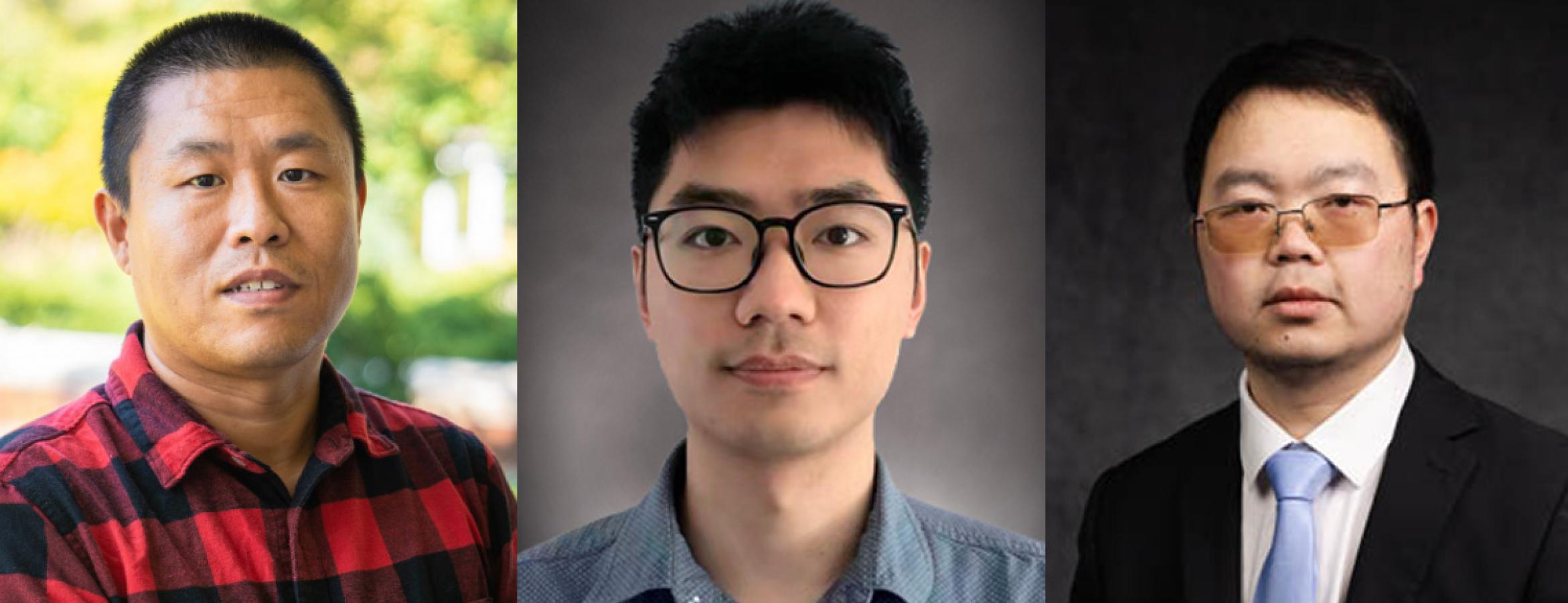 headdshots of Wenrui Hao, Rui Zhang, and Wenpeng Yin