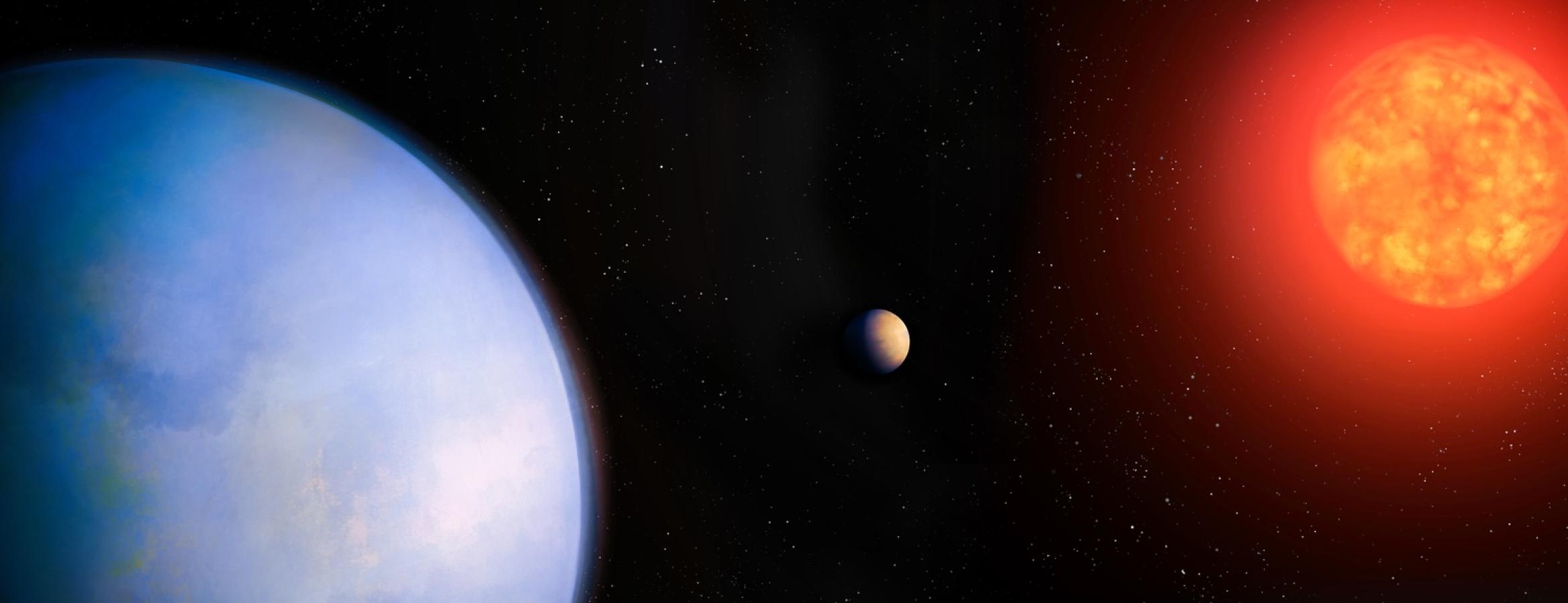 illustration of a super-Earth exoplanet around a star. Credit: University of California Irvine