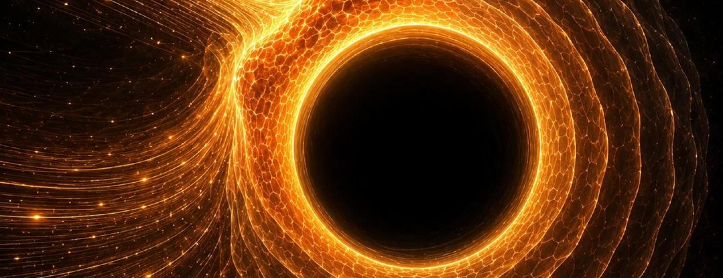illustration of growing black hole