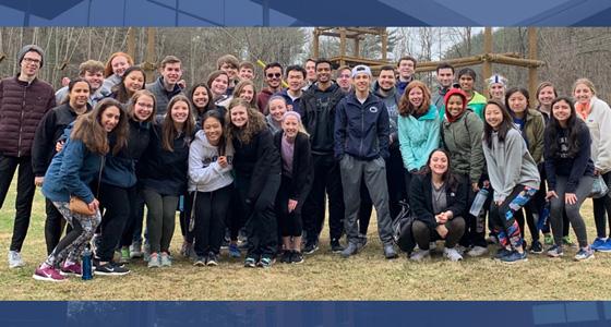 Student members of the Science LionPride pose for a photo in 2019.