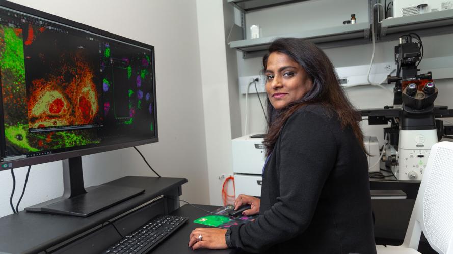Joyce Jose in the laboratory.