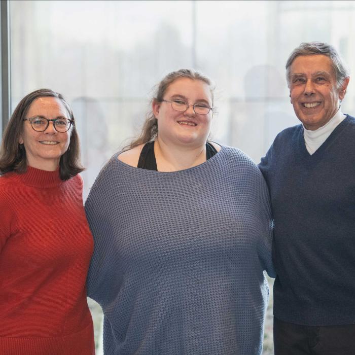 Carlos and Donna Alves with scholarship-awardee Abigail Littlefield
