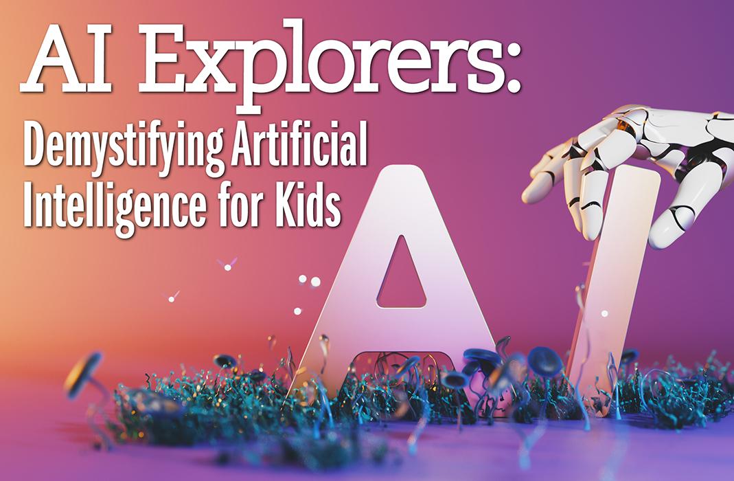 Robot hand reaching to adjust the letters "A" and "I"