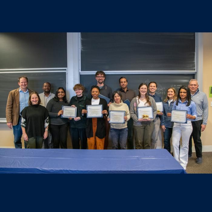 Group of award winners at the Dean's Climate and Diversity Award Reception.