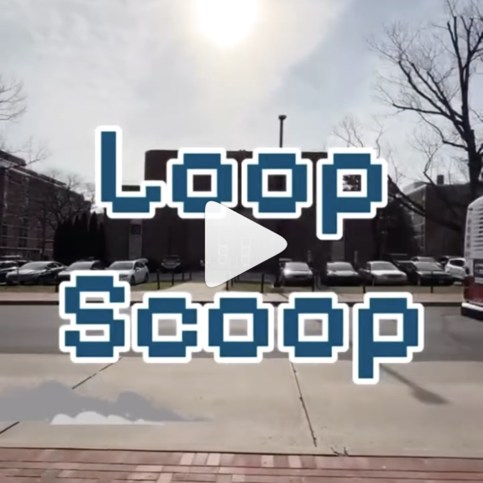 Screenshot of Loop Scoop video with play button