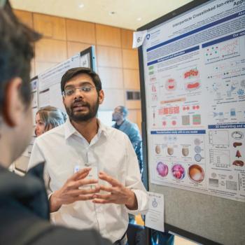 Vaibhav Pal presenting during the Graduate Exhibition. 