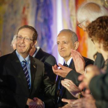 Jainendra Jain being recognized at the Wolf Prize Ceremony for the 2025 Wolf Prize recipients. 